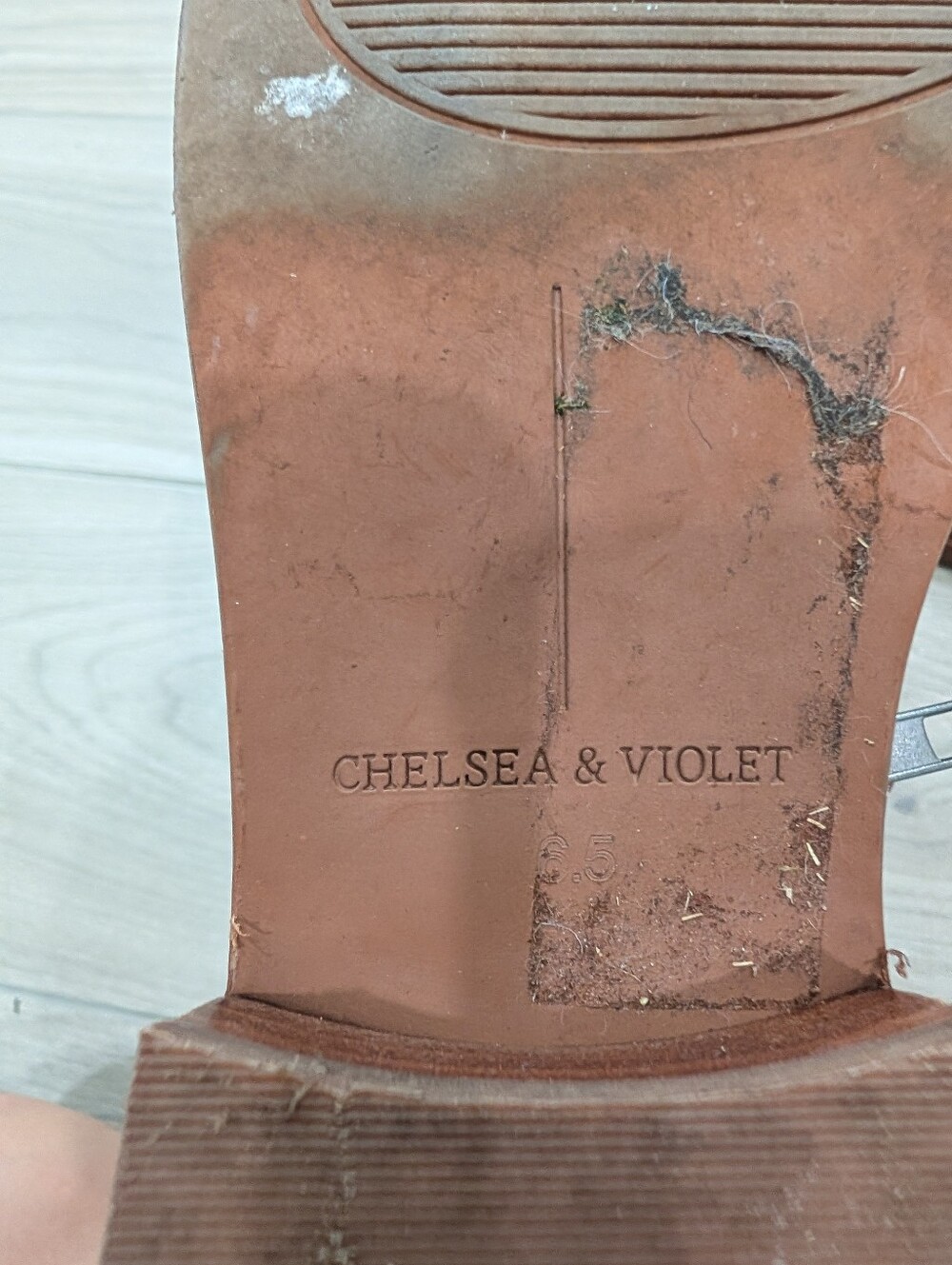 Chelsea & Violet Fiona Brown Suede Ankle Booties Size 6.5 - Picture 4 of 8